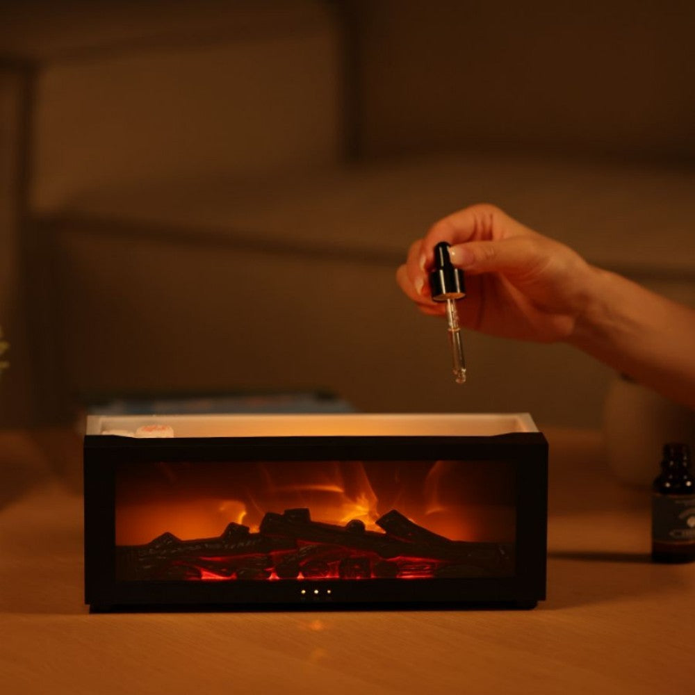 Fireplace Simulation Flame Aromatherapy Machine, Humidifier, Essential Oil Diffuser