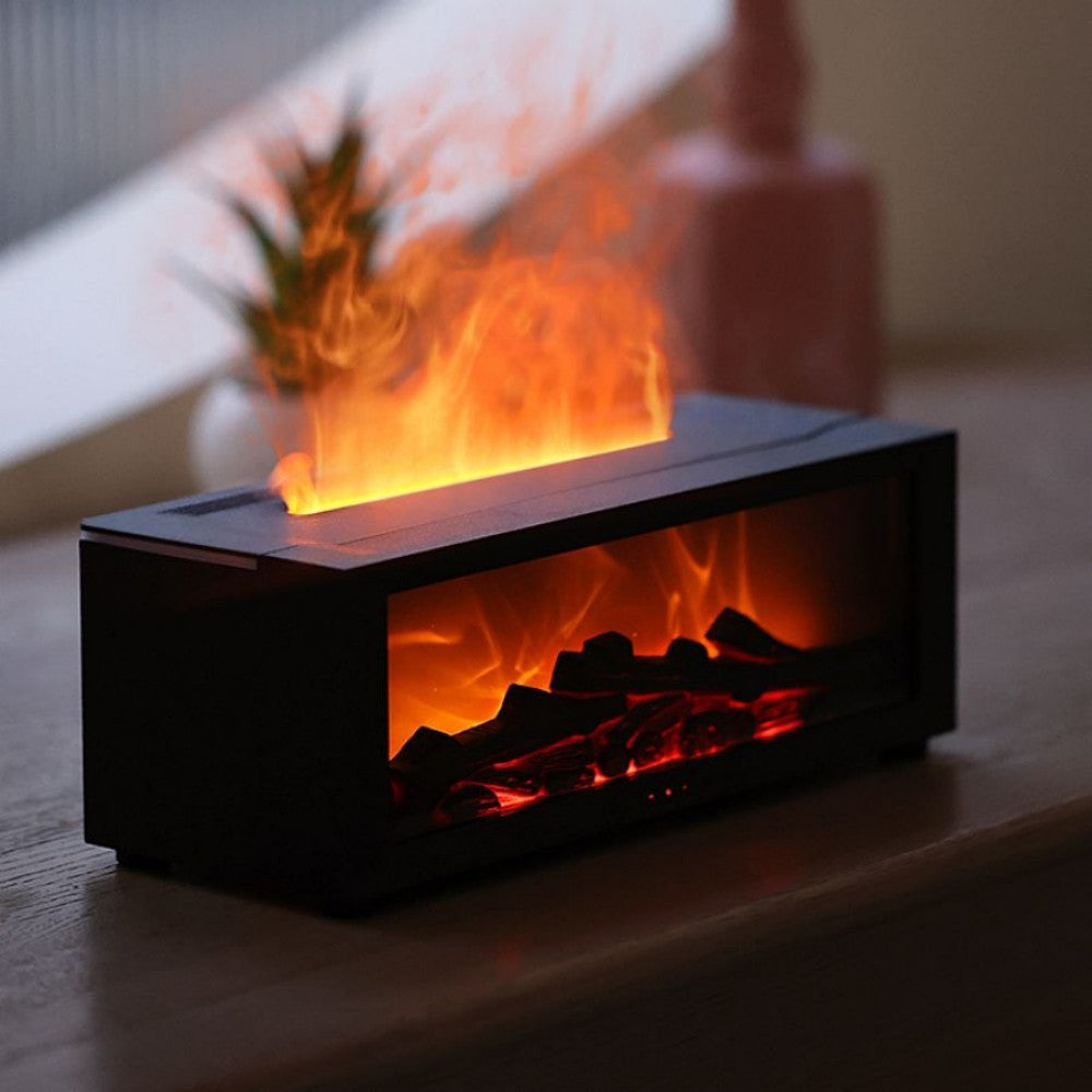 Fireplace Simulation Flame Aromatherapy Machine, Humidifier, Essential Oil Diffuser