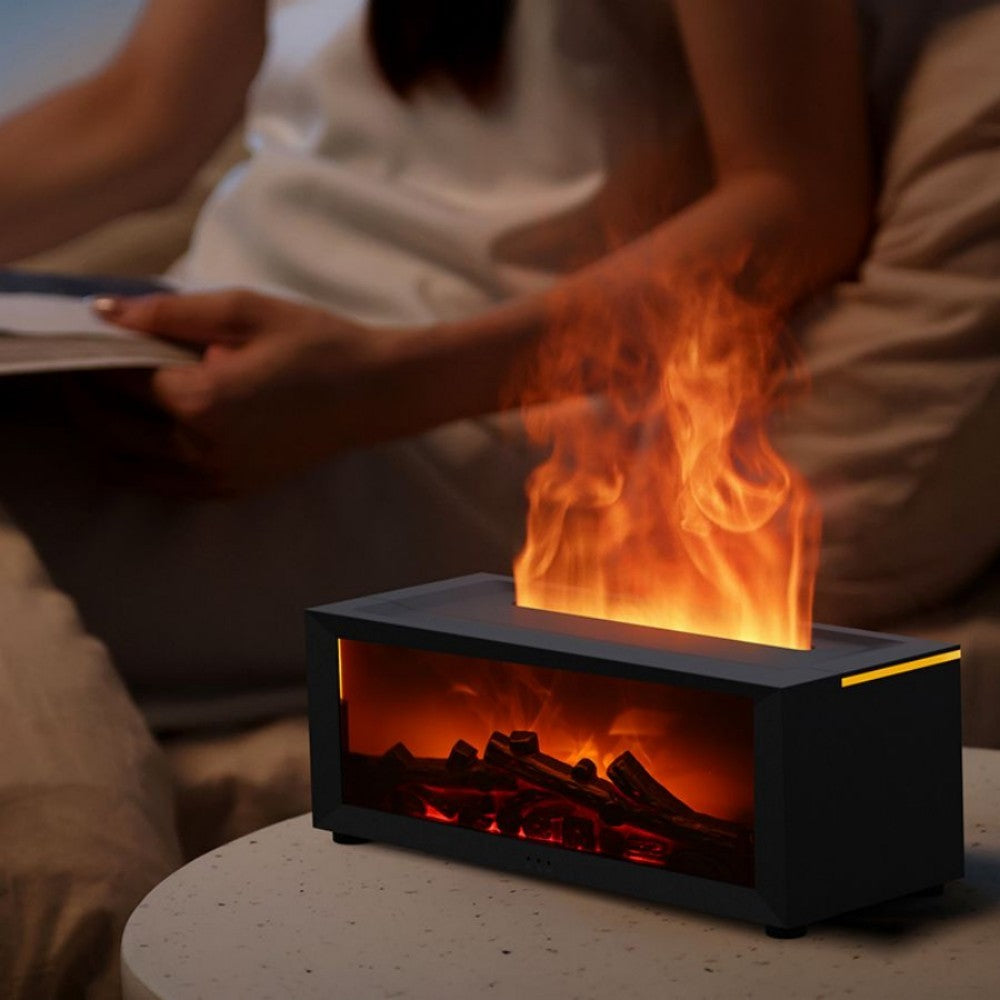 Fireplace Simulation Flame Aromatherapy Machine, Humidifier, Essential Oil Diffuser