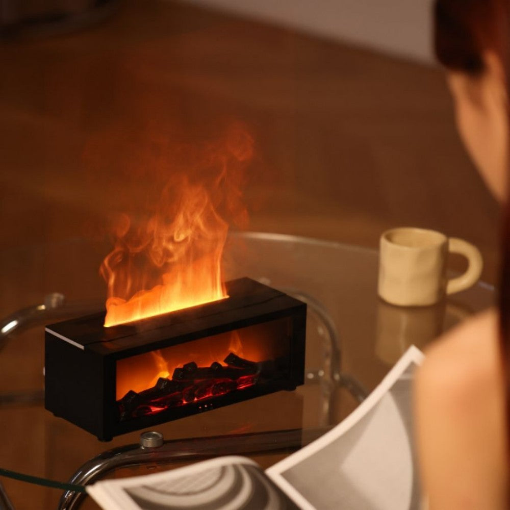 Fireplace Simulation Flame Aromatherapy Machine, Humidifier, Essential Oil Diffuser