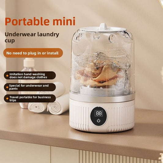 Portable Mini Washing Machine, Rechargeable Cordless Washing-Machine, Laundry Cup For Bra, Underwear, Socks.